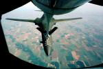 Refueling, aerial, air-to-air, flying boom, Rockwell B-1 Bomber, milestone of flight, MYFV03P04_07