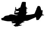 Lockheed MC-130P silhouette, logo, shape, MYFV03P15_11M