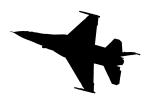 Lockheed F-16 Silhouette, logo, shape, mask, Planform