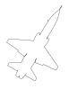 Northrop T-38 outline, line drawing, shape, MYFV04P04_10O