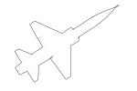 Northrop T-38 outline, line drawing, shape, MYFV04P04_11O