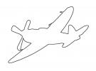Republic P-47 outline, line drawing