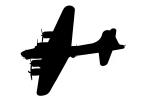 silhouette of a B-17G