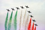 Italian Tri Colore Team, Aermacchi MB339, Smoke Trails, MYFV05P08_12