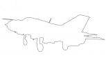 MiG-21 outline, Jet Fighter, line drawing, shape