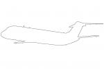 Douglas C-9 Nightingale outline, line drawing, shape, MYFV05P14_12BO