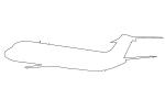 Douglas C-9 Nightingale outline, line drawing, shape, MYFV05P14_12O