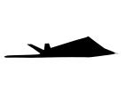 Lockheed F-117A Stealth Fighter silhouette, logo, shape, MYFV06P01_16M
