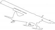 De Havilland U-6A outline, line drawing, shape