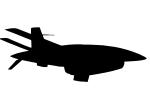 Ryan BQM-34 Firebee, Target Drone Missile, UAV, drone silhouette, shape, logo, MYFV07P09_04M