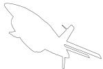 Ryan BQM-34 Firebee, Target Drone Missile, UAV, drone outline, shape, logo, outline, MYFV07P09_05O