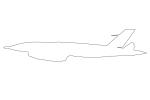 Ryan BQM-34 Firebee, Target Drone Missile, UAV, drone outline, shape, logo, outline, MYFV07P09_08O
