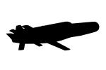 Silhouette Northrop AGM-236A Tacit Rainbow, UAV, flight, flying, airborne drone, shape, logo