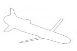 BOEING AGM-86B ALCM outline, Cruise Missile, UAV, drone, shape