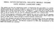 Small Intercontinental Ballistic Missile, SICBM, Hard Mobile Launcher, HML, Nuclear hardened Missile Launcher, Wright-Patterson Air Force Base, Fairborn, Ohio