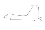 McDonnell Douglas F-15 Eagle outline, line drawing, shape, MYFV07P11_01O