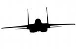 McDonnell Douglas, F-15 Eagle silhouette, logo, shape, MYFV07P11_07M