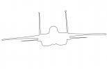 McDonnell Douglas, F-15 Eagle outline, line drawing, shape, MYFV07P11_07O