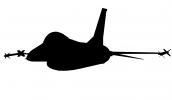 Lockheed F-16 silhouette, logo, shape