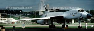 Rockwell B-1 Bomber, Lancer, Wright-Patterson Air Force Base, Fairborn, Ohio, Panorama, MYFV07P13_14B