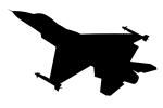 F-16 Fighting Falcon Silhouette, shape, logo, MYFV07P14_08M