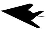 Lockheed F-117A silhouette, logo, shape, MYFV07P15_19BM