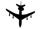 AWACS looking down Silhouette, shape, logo, MYFV08P02_02M
