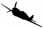 Curtiss P-40 Warhawk Silhouette, logo, shape