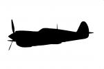 Curtiss P-40 Warhawk Silhouette, logo, shape, MYFV09P10_16M