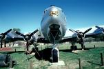 Douglas C-54 Skymaster, Transport, MATS, Military Air Transport Service, USAF, head-on, MYFV09P13_09