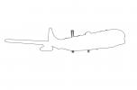 Boeing KC-97L Stratofreighter outline, line drawing