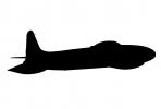Lockheed F-80B Silhouette,  Shooting Star, shape, logo, MYFV10P04_17M