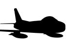 F-86H Sabre silhouette, logo, shape, MYFV10P06_04M
