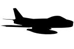 F-86H Sabre silhouette, logo, shape, MYFV10P06_07M