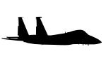 McDonnell Douglas, F-15 Eagle silhouette, logo, shape
