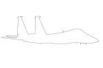McDonnell Douglas, F-15 Eagle outline, line drawing, shape, MYFV11P05_10O
