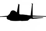 McDonnell Douglas, F-15 Eagle silhouette, logo, shape, Travis Air Force Base