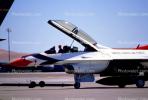 The USAF Thunderbirds, Lockheed F-16 Fighting Falcon, Travis Air Force Base, California, MYFV11P06_03