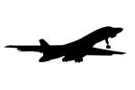 Rockwell B-1B Bomber silhouette, MYFV11P09_16M
