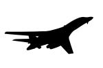 Rockwell B-1B Bomber silhouette shape, MYFV11P09_18M