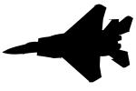 McDonnell Douglas, F-15E Strike Eagle silhouette, logo, shape, MYFV11P10_01M