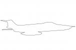 RF-101 outline, line drawing, shape, MYFV11P12_13O