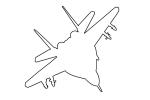 Mig-29 Fulcrum outline, line drawing, MYFV11P13_11O