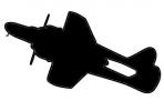 P-61 Black Widow silhouette, logo, shape