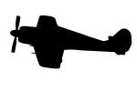 Silhouette of a Focke-Wulf FW-190, shape, logo, German Air Force, Luftwaffe, MYFV11P13_14M