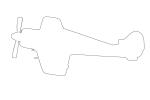 Focke-Wulf FW-190 outline, line drawing, MYFV11P13_14O