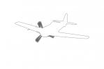 Focke-Wulf FW-190 outline, line drawing, MYFV11P13_15O