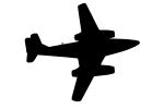 Me-262 Swallow Silhouette, shape, logo, German Air Force, Luftwaffe, MYFV11P13_18M