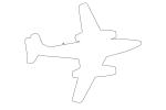 Messerschmitt Me-262 Swallow outline, line drawing, MYFV11P13_18O