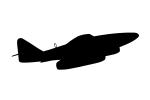 side Silhouette of a Me-262 Swallow, shape, logo, German Air Force, Luftwaffe